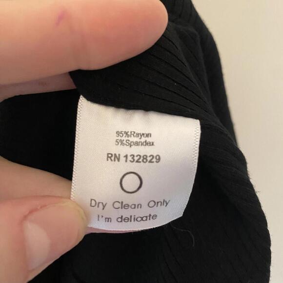 Privacy please black ribbed strapless wrap halter neck - Picture 4 of 6